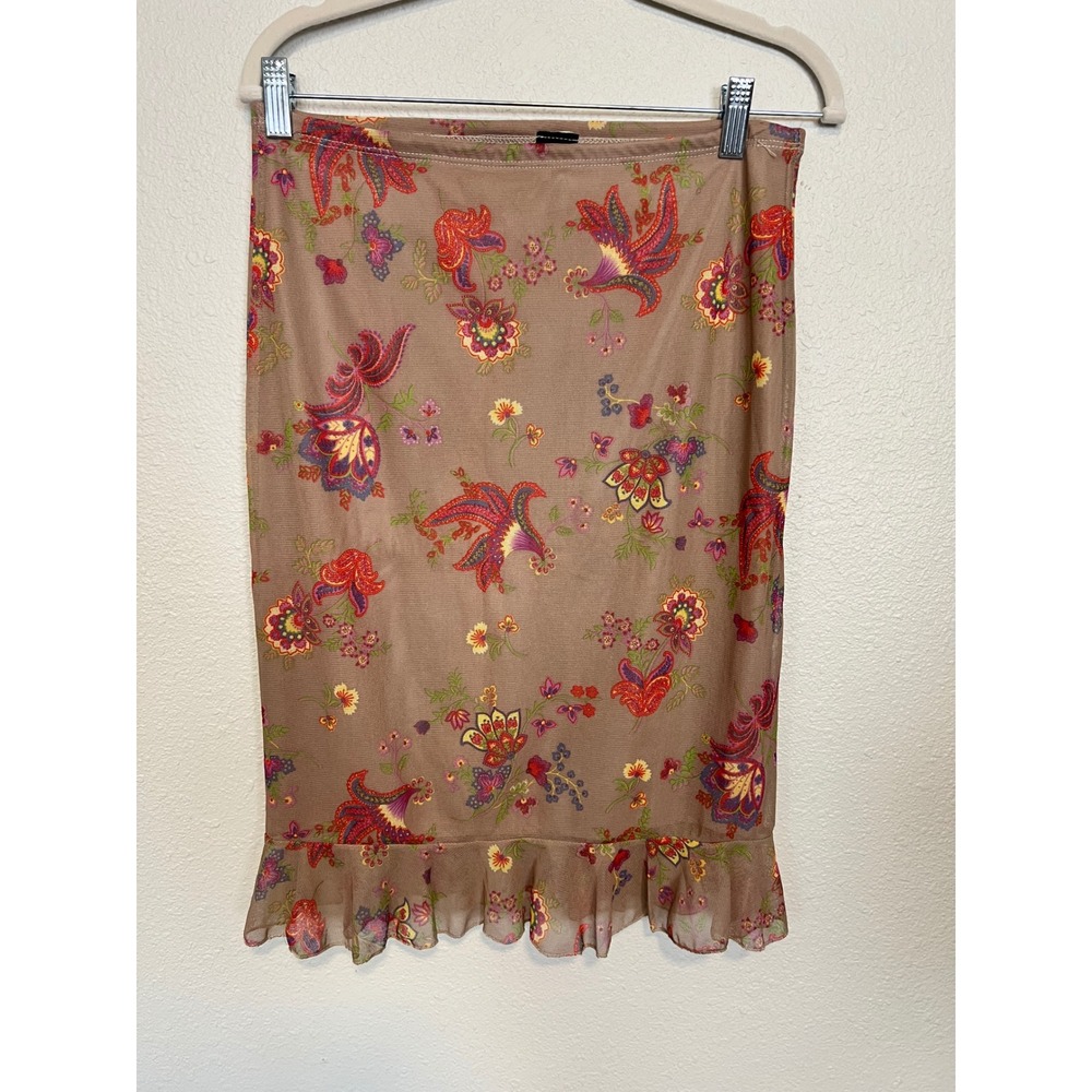 Vintage Y2K mesh ruffle skirt.  XI size M